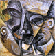 Umberto Boccioni Dynamism of a Man-s Head, 20"x20" Wall Decal
