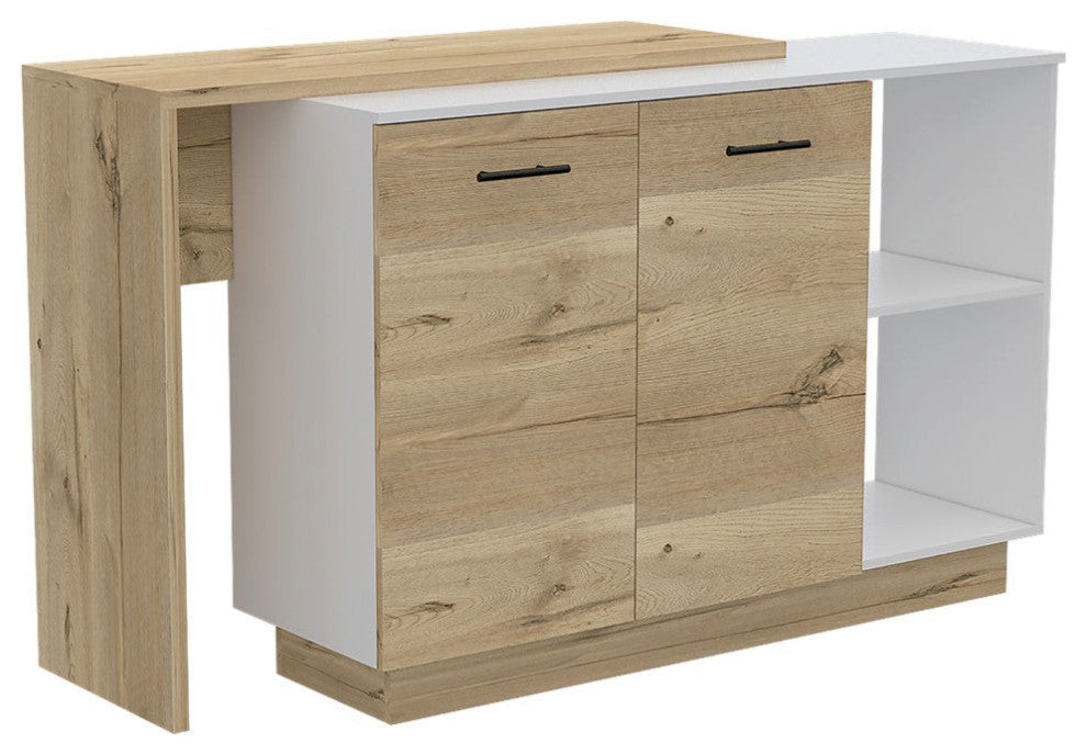 Kitchen Island Ohio, Kitchen, White / Light Oak