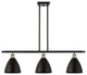 Ballston Dome Island Light, Black Antique Brass, Matte Black