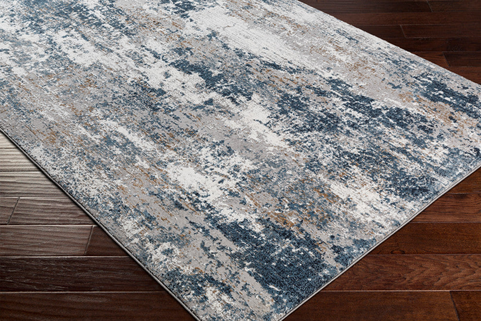 Allegro ALG-2306 Modern Dark Blue 6'7"x9' Area Rug