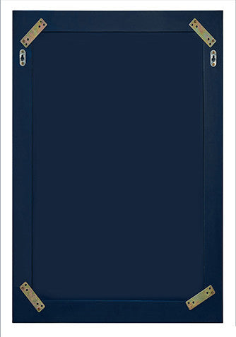 Transitional Framed Mirror, Heritage Blue, 24"