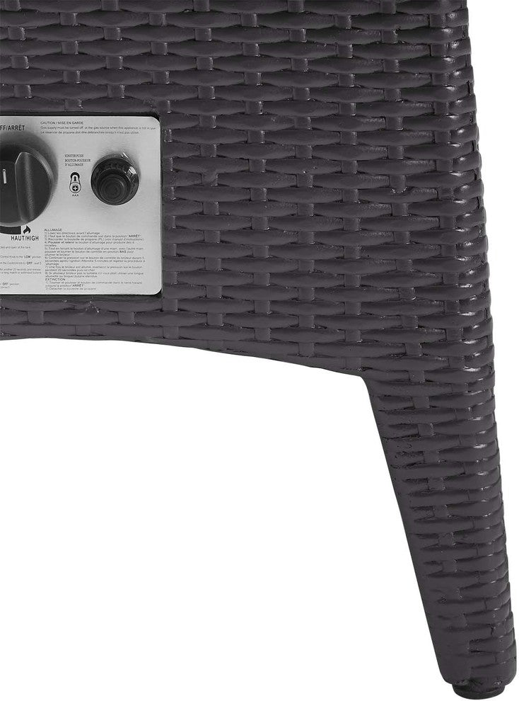 Vivacity Outdoor Patio Fire Pit Table, Espresso