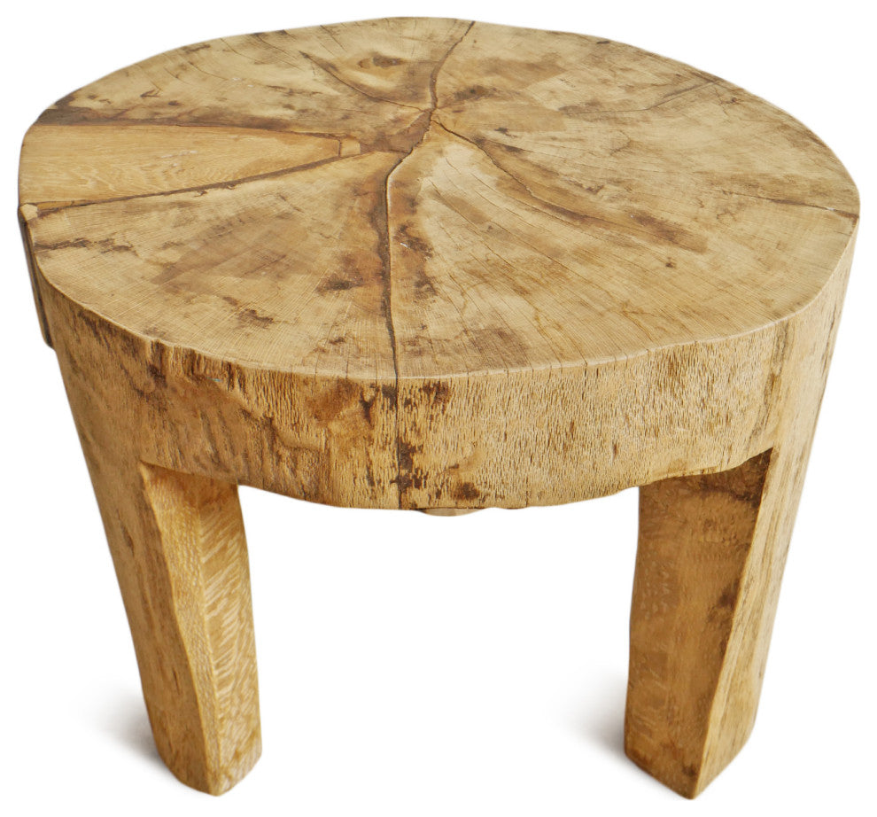 Rustic Naga Three Leg Wood Table 10