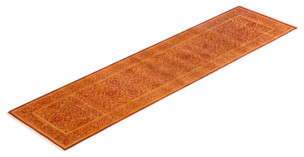 Mogul, One-of-a-Kind Hand-Knotted Area Rug Orange, 2'5"x9'5"