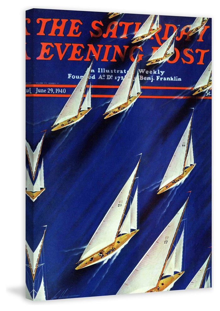"Saturday Evening Post 1940" Painting Print on Wrapped Canvas