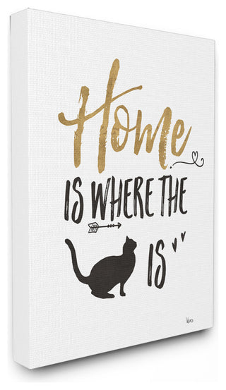 Cat Lover Typography, 30"x40", Stretched Canvas Wall Art