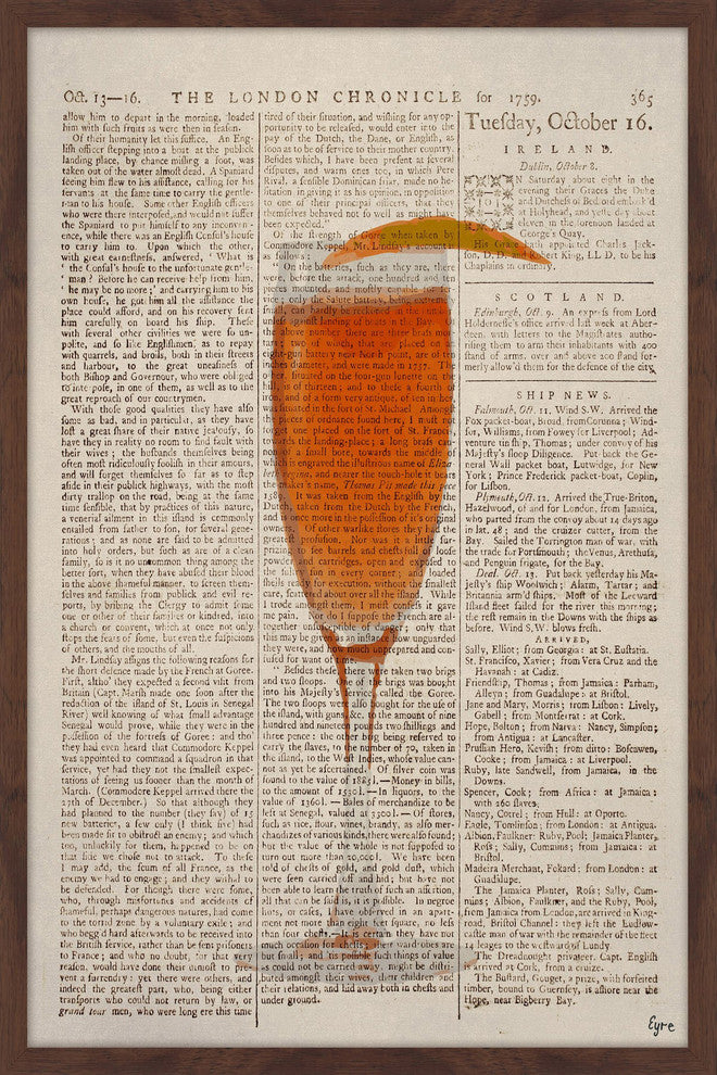 "Mimosa" Framed Painting Print, 12"x18"