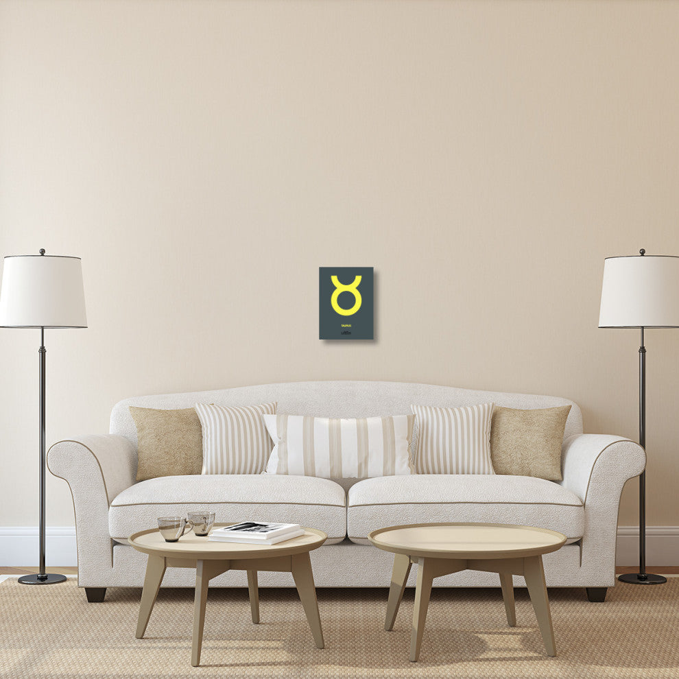 "Taurus Zodiac Sign Yellow" Fine Art Print