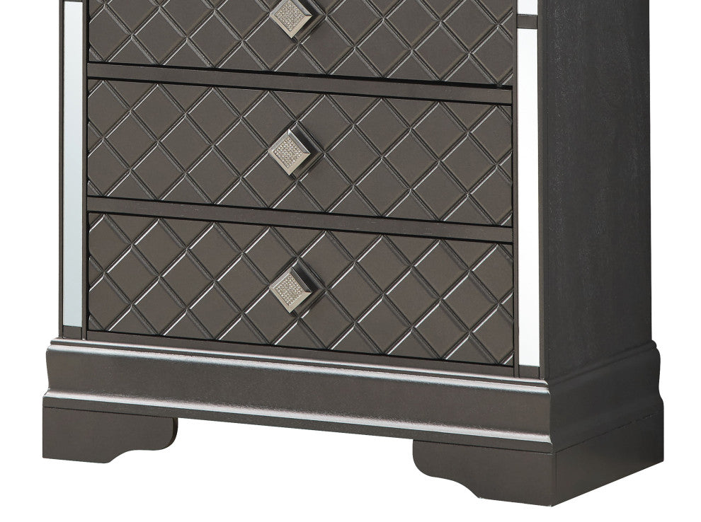Verona 5-Drawer Chest, Charcoal