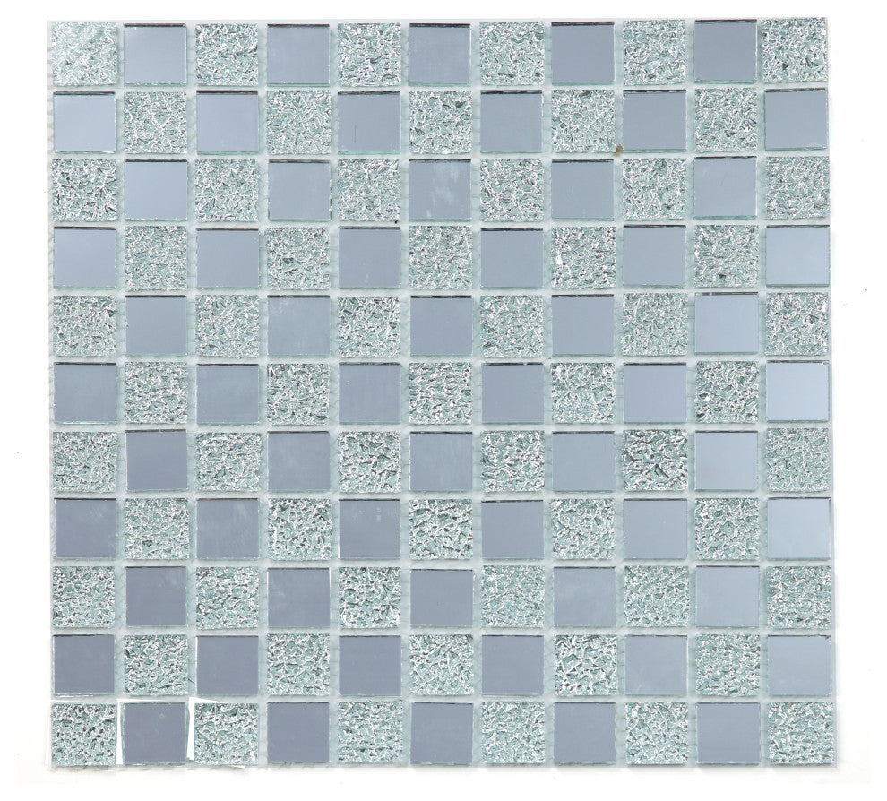 Reflections Glass Mirror 12 x 12 Decorative Square Mosaic Wall Tile