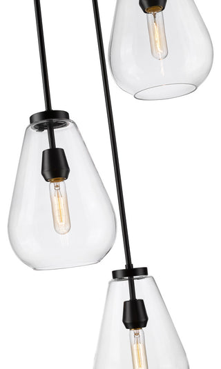 Z-Lite 3-Light Chandelier,Matte Black