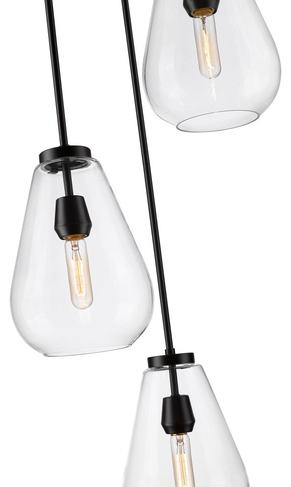 Z-Lite 3-Light Chandelier,Matte Black