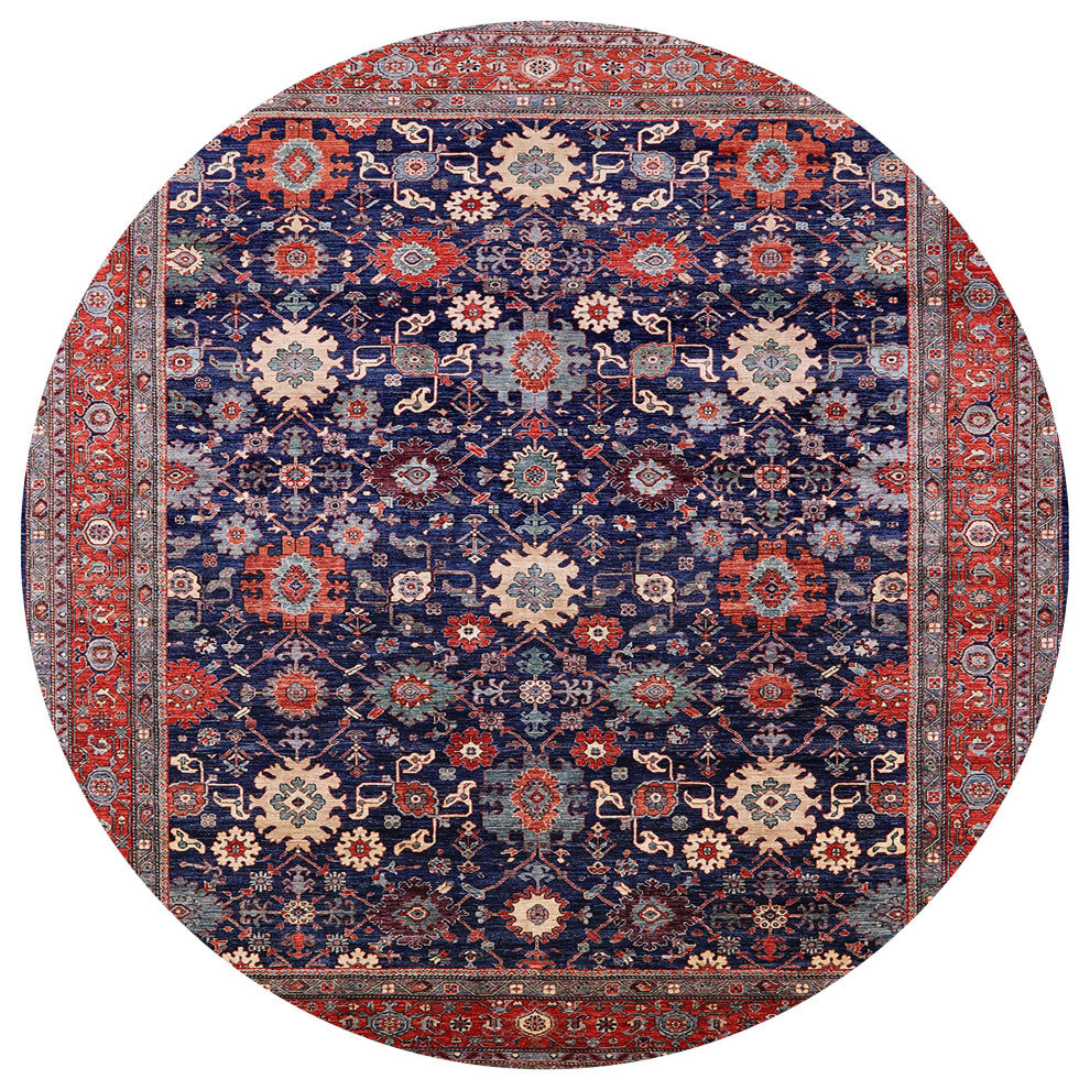 Ahgly Company Indoor Round Mid-Century Modern Area Rugs, 5' Round