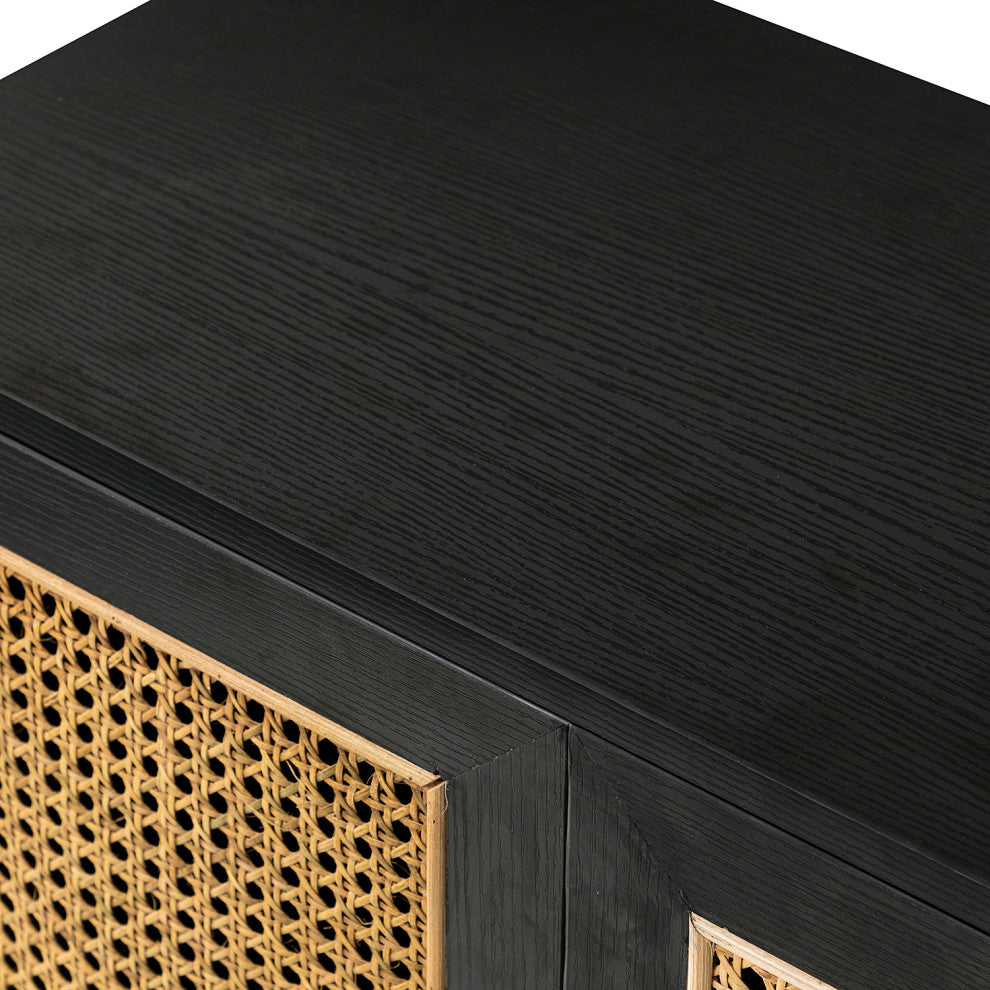 2-Door Accent Cabinet, Black