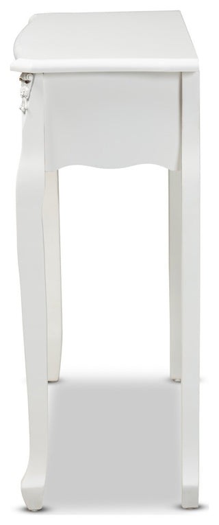 Gabrielle Traditional Provincial White-Finished 1-Drawer Wood Console Table
