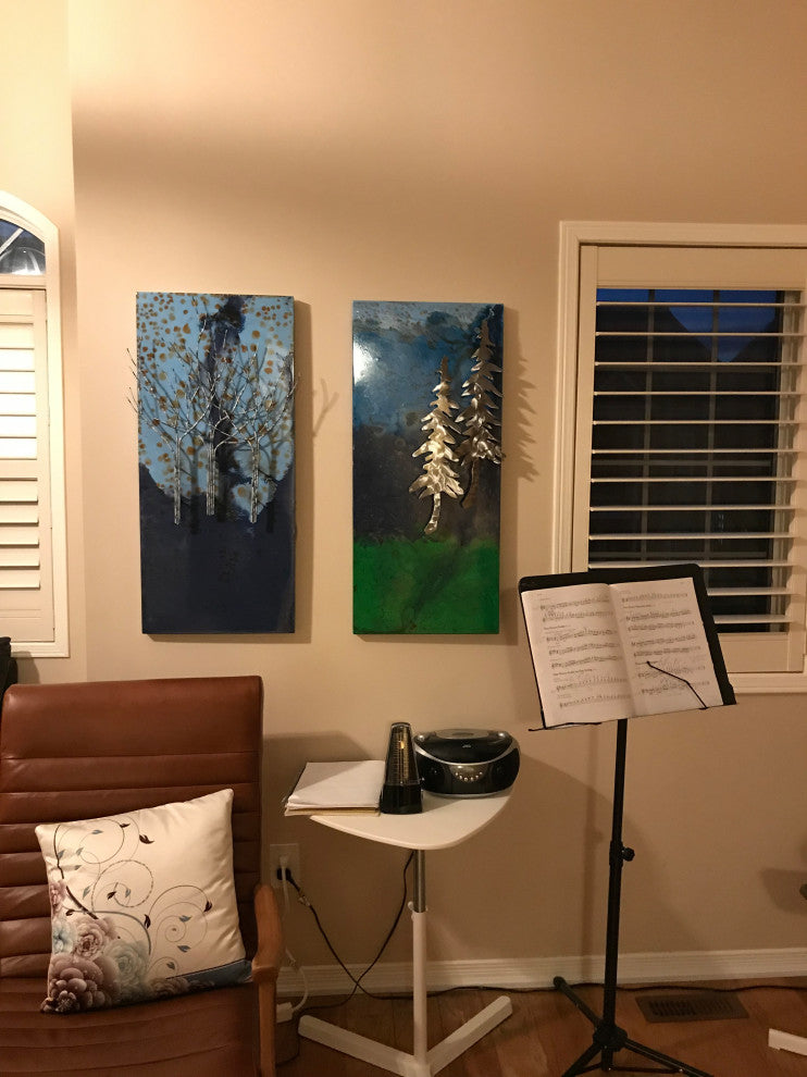 Burning Forest Wall Mountable Original Artwork