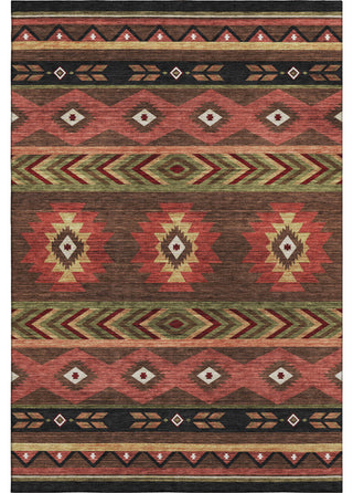 Addison Premium Washable Mayfield AMF178 Brown 5' x 7'6" Rug