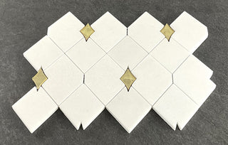 10-Pieces of Water Jet 3" x 3.5" Novelty Mosaic Wall & Floor Tile
