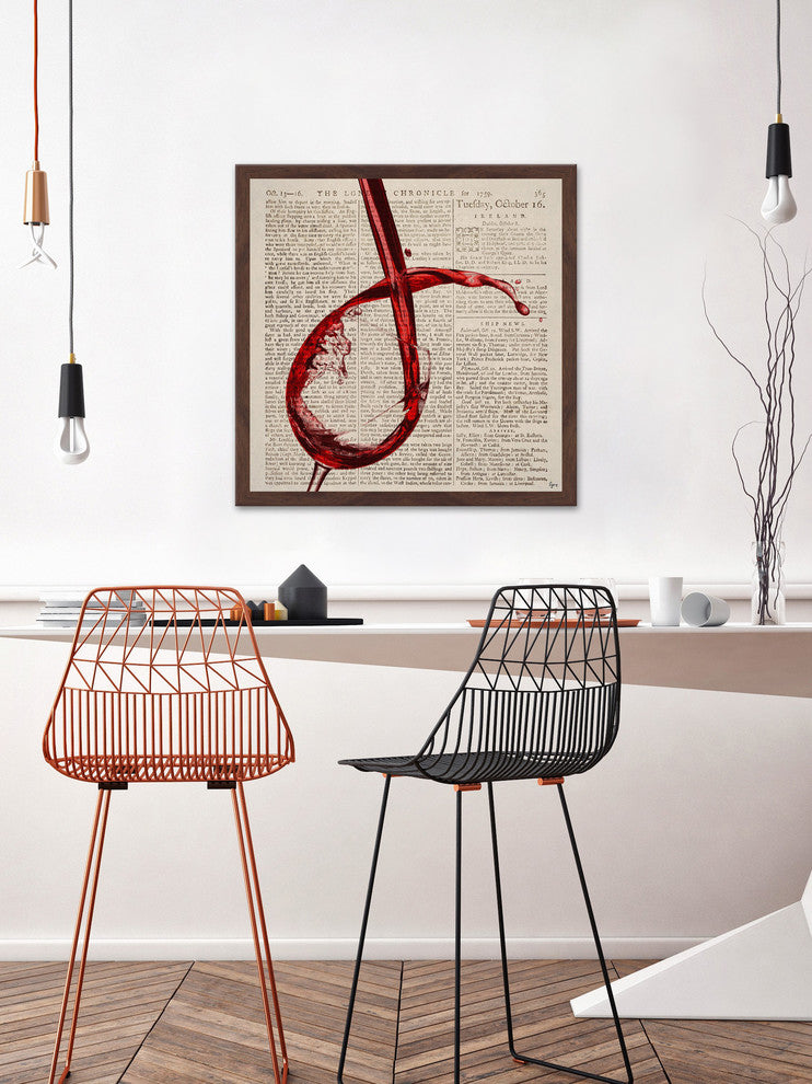 "Merlot" Framed Painting Print, 24"x24"