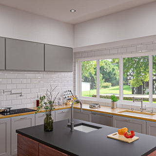 ALFI brand AB2017 20" White Single Bowl Fireclay Undermount Kitchen Sink