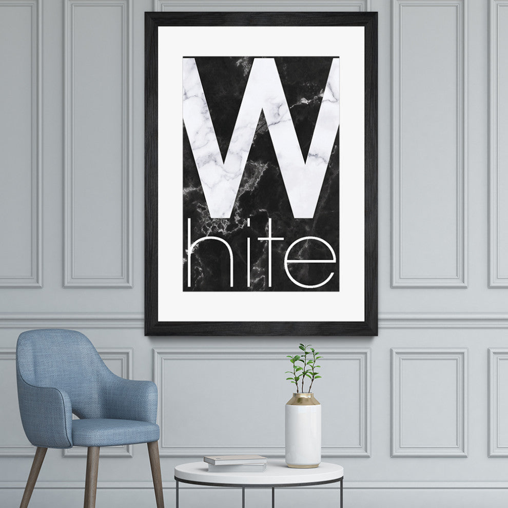 "White Marble" Matted and Framed, 52"x36"