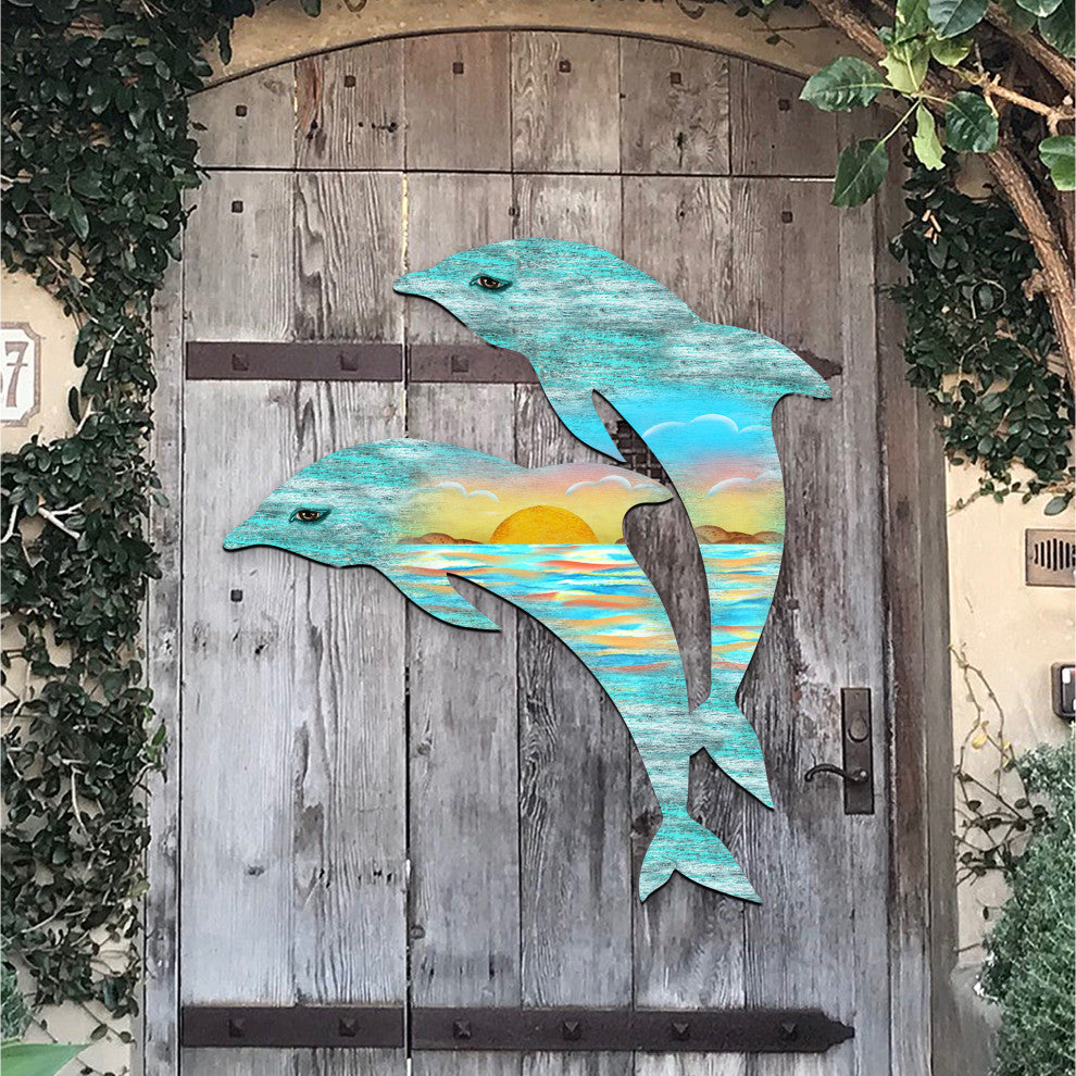 Dolphins Scenic Door Hanger