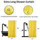 Extra Long Shower Curtain Polyester, 12 Rings, 79"Lx 71"W, Yellow