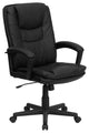 High Back Black Leather Executive Swivel Office Chair with Arms