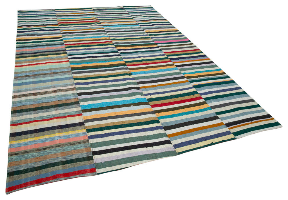 Rug N Carpet - Handmade Oriental 7' 3'' x 10' 1'' Unique Patchwork Kilim Rug