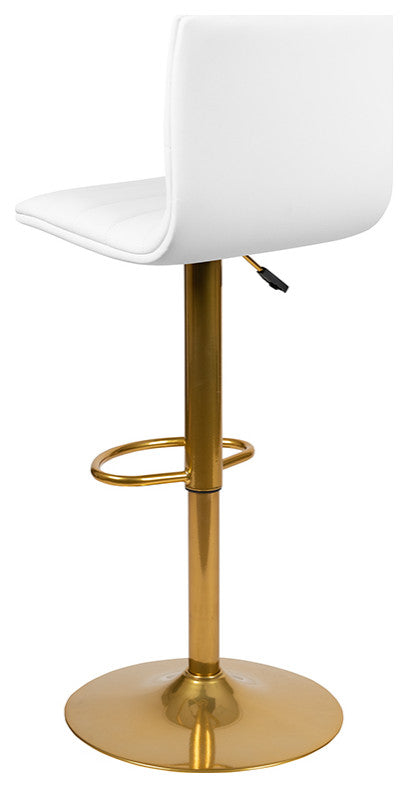 White Vinyl Barstool