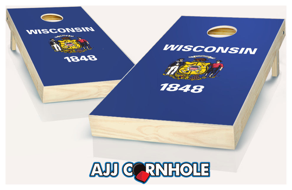 Wisconsin Flag Cornhole Set