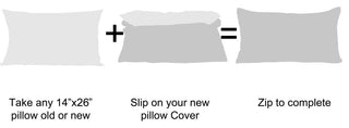 Sculpted Flannel Pillow Shell 2 Piece Set, Green, 14" X 26"