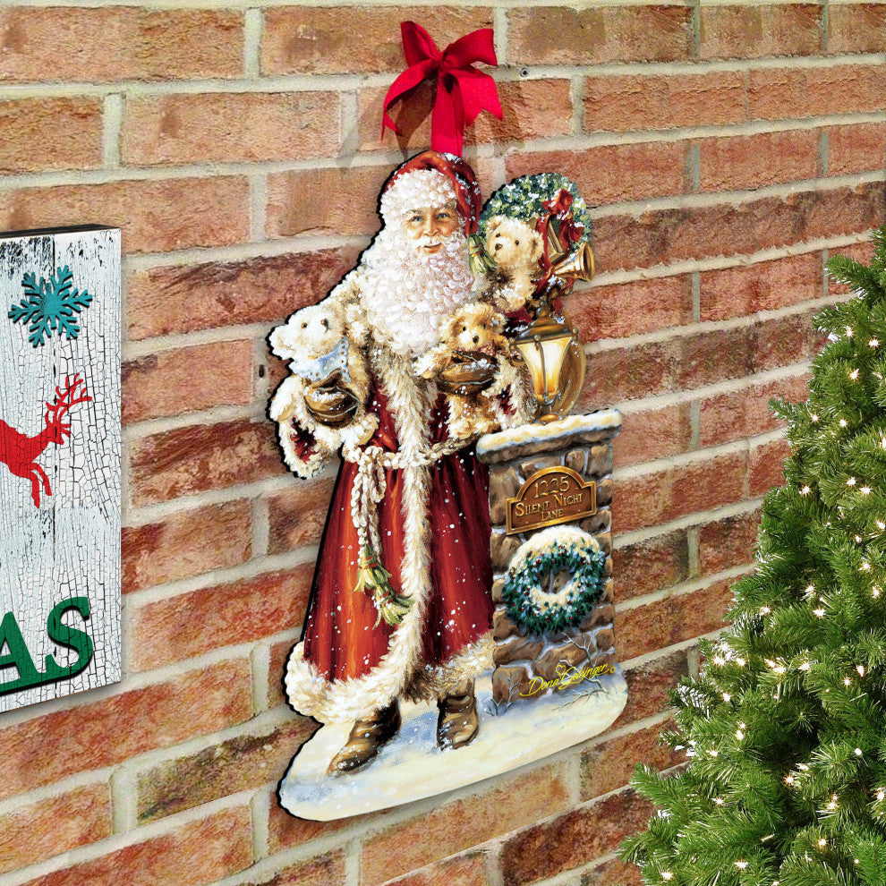 Silent Night Santa Outdoor Decor by Dona Gelsinger