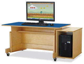 Apollo Double Computer Desk - White Top
