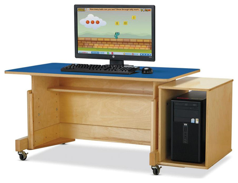 Apollo Double Computer Desk - White Top
