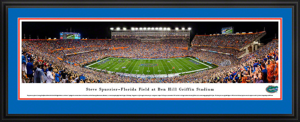 Florida Gators Football, 50 Yard Line, Deluxe Frame