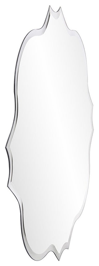 Howard Elliott Square Scalloped Frameless Mirror, Large