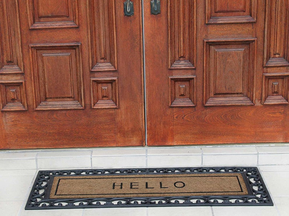 A1HC Natural Coir and Rubber Large Door Mat, 18"X48"