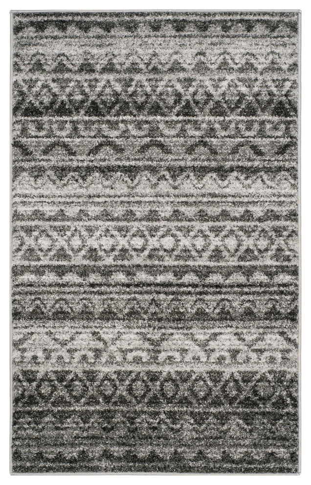 Safavieh Adirondack Adr119N Moroccan Rug, Ivory/Charcoal, 2'6"x4'0"