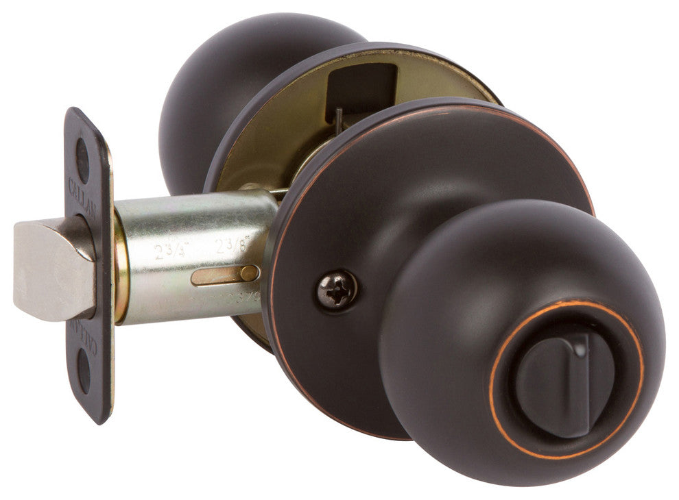 Callan Fairfield Privacy Knob Set, Edged Oil Rubbed Bronze
