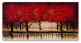 'Parade of Red Trees II' Canvas Art by Rio