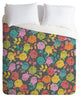 Deny Designs Bianca Green Roses Red Duvet Cover - Lightweight
