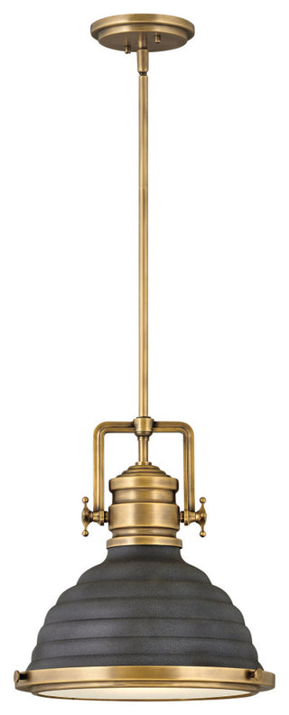 Hinkley Lighting 4697 Keating 1 Light 14"W Adjustable Pendant - Heritage Brass