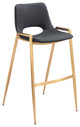 Desi Barstool Chair (Set of 2) Black & Gold