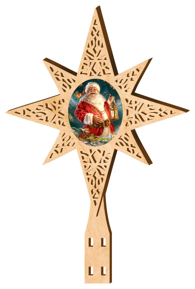 Enchanted Santa Handcrafted Tree Topper by D. Gelsinger