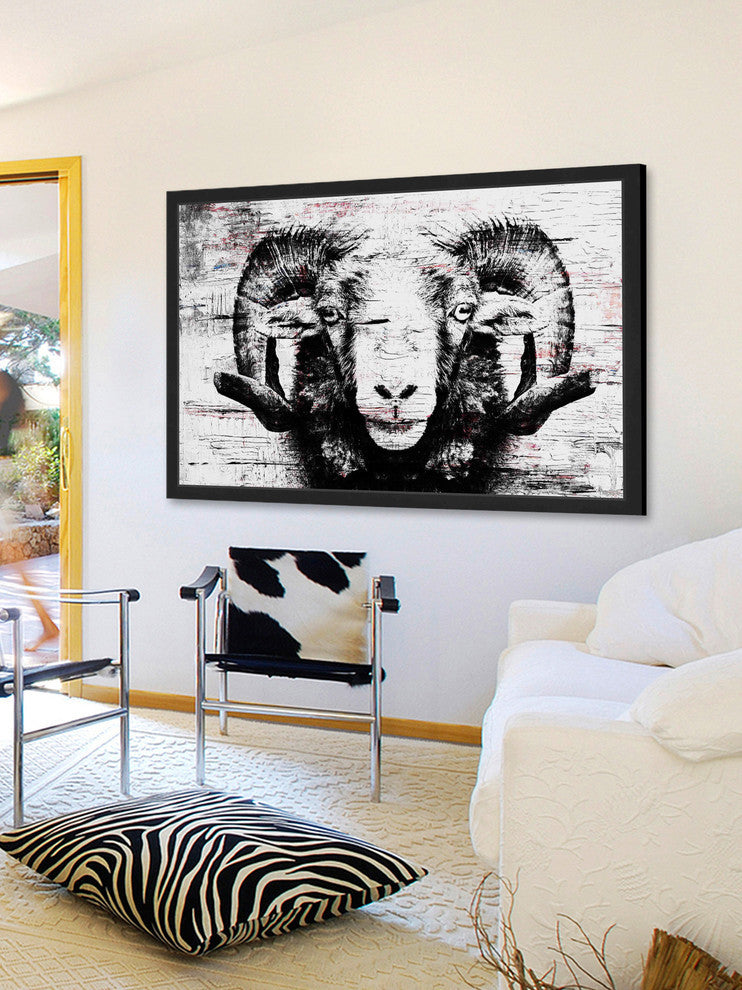 Parvez Taj "Staring Ram Eyes" Framed Painting Print, 30"x20"