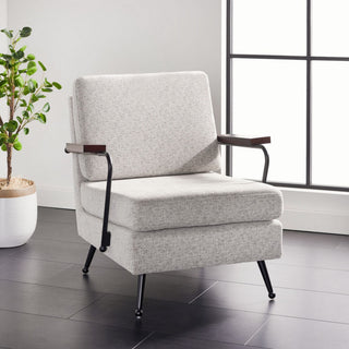 Safavieh Lohan Arm Chair, Light Grey/Gold