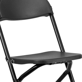2 Pack Kids Plastic Folding Chair, Black