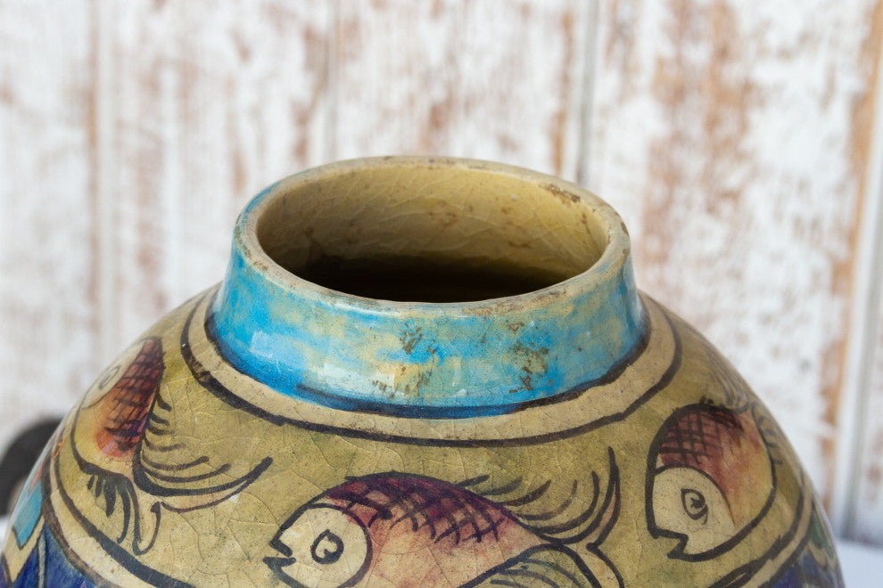 Beautiful Mughal Empire Painted Vase