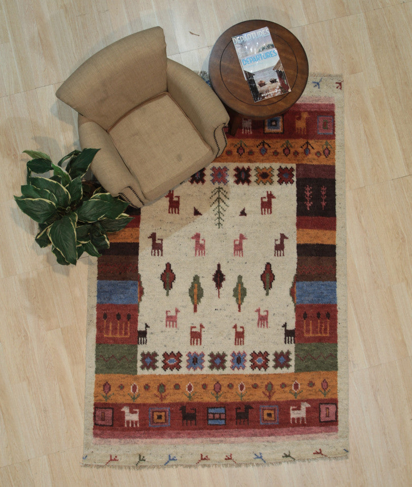 Ivory Traditional Classic Modern Knot Area Rug